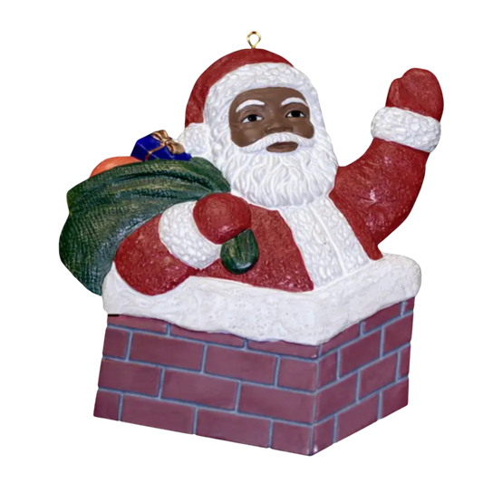 Seasoned Greetings: Black Santa Ornament Collection