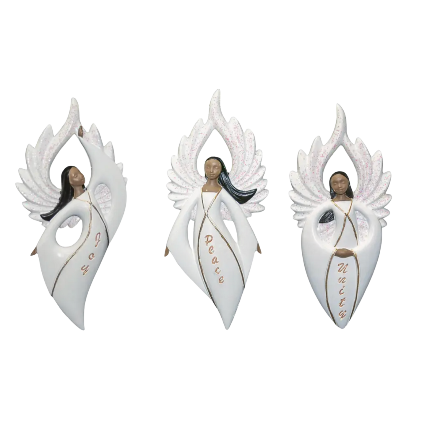 Divine Grace Angel Ornament Trio – Joy, Peace & Unity