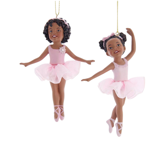 Pink Grace Ballerina Ornaments – Set of 2