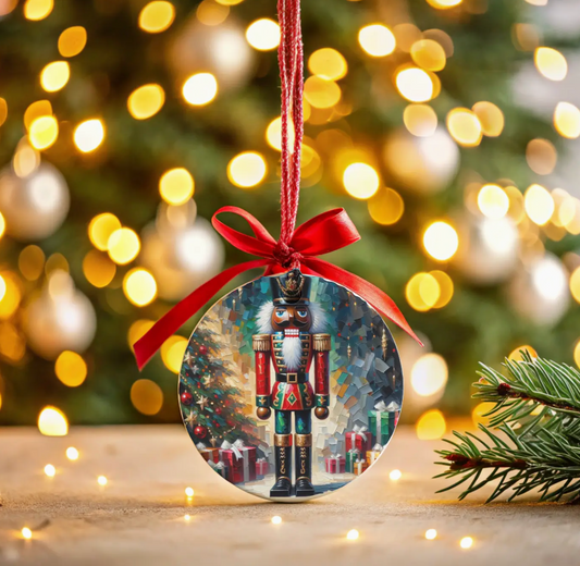 Nutcracker Glass Ornament – Holiday Keepsake